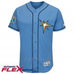 Maglia Baseball Uomo Tampa Bay Rays Blank Blu Flex Base Autentico Collezione Allenamento Primaverile