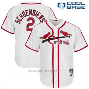 Maglia Baseball Uomo St. Louis Cardinals Mens Rosso Schoendienst Bianco Cool Base