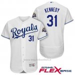 Maglia Baseball Uomo Kansas City Royals Ian Kennedy Bianco 50th Season Flex Base