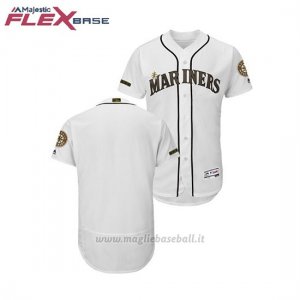 Maglia Baseball Uomo Seattle Mariners 2018 Dia de los Caidos Flex Base Bianco