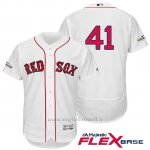 Maglia Baseball Uomo Boston Red Sox 2017 Postseason 41 Chris Sale Bianco Flex Base