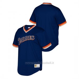 Maglia Baseball Uomo San Diego Padres Cooperstown Collection Mesh Wordmark V-neck Blu
