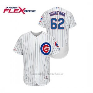 Maglia Baseball Uomo Chicago Cubs Jose Quintana 150th Aniversario Patch Autentico Flex Base Bianco Blu