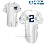 Maglia Baseball Uomo New York Yankees Derek Jeter 2 Bianco Commemoratif Cool Base