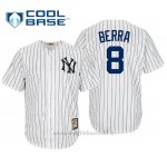 Maglia Baseball Uomo New York Yankees Yogi Berra Cooperstown Collezione Cool Base Bianco