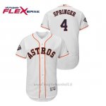 Maglia Baseball Uomo Houston Astros 4 Ge Orge Springer 2019 World Series Bound Flex Base Bianco
