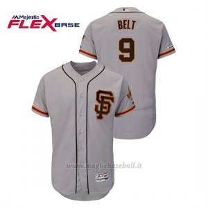 Maglia Baseball Uomo San Francisco Giants Brandon Belt 150th Aniversario Patch Autentico Flex Base Grigio