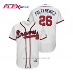 Maglia Baseball Uomo Atlanta Braves Mike Foltynewicz Flex Base Autentico Collezione 1ª2019 Bianco