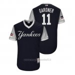 Maglia Baseball Uomo New York Yankees Brett Gardner 2018 Llws Players Weekend Gardner Blu