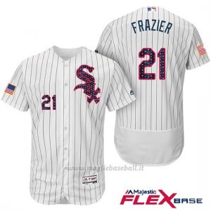 Maglia Baseball Uomo Chicago White Sox 2017 Estrellas Y Rayas 21 Todd Frazier Bianco Flex Base