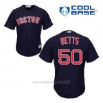 Maglia Baseball Uomo Boston Red Sox 50 Mookie Betts 50 Blu Alterner Cool Base