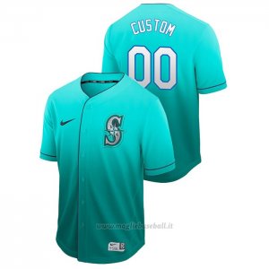 Maglia Baseball Uomo Seattle Mariners Personalizzate Fade Autentico Verde