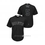 Maglia Baseball Uomo San Francisco Giants Mike Yastrzemski 2019 Players Weekend Replica Nero