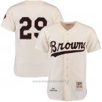 Maglia Baseball Uomo Baltimore Orioles 29 Satchel Paige Bianco Turn Back The Clock