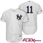 Maglia Baseball Uomo New York Yankees 2017 Postseason Brett Gardner Bianco Flex Base