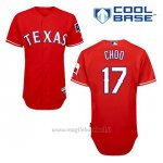 Maglia Baseball Uomo Texas Rangers Shin Soo Choo 17 Rosso Alterner Cool Base