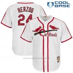 Maglia Baseball Uomo St. Louis Cardinals Mens Biancoy Herzog Bianco Cool Base