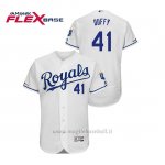 Maglia Baseball Uomo Kansas City Royals Danny Duffy 150th Aniversario Patch Flex Base Bianco
