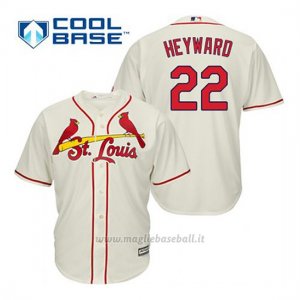 Maglia Baseball Uomo St. Louis Cardinals Jason Heyward 22 Crema Alterner Cool Base