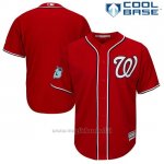 Maglia Baseball Uomo Washington Nationals Scarlet 2017 Allenamento Primaverile Cool Base