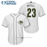 Maglia Baseball Uomo Cincinnati Reds 23 Adam Duvall Bianco2018 Alterner Cool Base