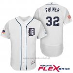 Maglia Baseball Uomo Detroit Tigers 2017 Estrellas y Rayas Michael Fulmer Bianco Flex Base
