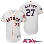 Maglia Baseball Uomo Houston Astros 2017 World Series Jose Altuve Bianco Flex Base