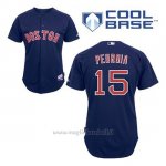 Maglia Baseball Uomo Boston Red Sox 15 Dustin Pedroia Blu Alterner Cool Base