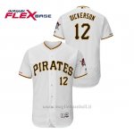 Maglia Baseball Uomo Pittsburgh Pirates Corey Dickerson 150th Aniversario Patch Flex Base Bianco
