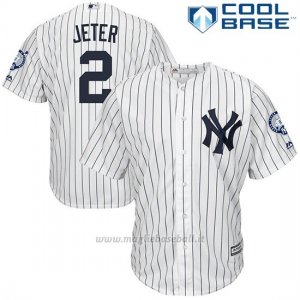 Maglia Baseball Uomo New York Yankees Derek Jeter Bianco Retirement 1ªCool Base