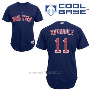 Maglia Baseball Uomo Boston Red Sox 11 Clay Buchholz Blu Alterner Cool Base