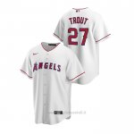 Maglia Baseball Uomo Los Angeles Angels Mike Trout Replica Primera Bianco