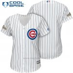 Maglia Baseball Donna Chicago Cubs 2017 Postseason Bianco Cool Base