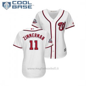 Maglia Baseball Donna Washington Nationals Ryan Zimmerman 2018 All Star Game Cool Base Bianco