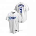 Maglia Baseball Uomo Los Angeles Dodgers Corey Seager Replica Primera Bianco