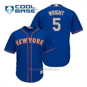 Maglia Baseball Uomo New York Mets David Wright 5 Blu Alterner Cool Base