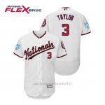 Maglia Baseball Uomo Washington Nationals Michael A. Taylor Flex Base Entrenamiento De Primavera 2019 Bianco