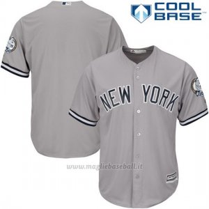 Maglia Baseball Uomo New York Yankees Jorge Posada Majestic Grigio Cool Base