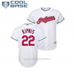 Maglia Baseball Bambino Indians Jason Kipnis Cool Base Majestic 1ªBianco