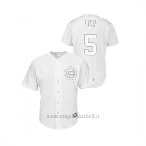 Maglia Baseball Hombre Chicago Cubs 5 Albert Almora Jr 2019 Players Weekend Tico Replica Bianco