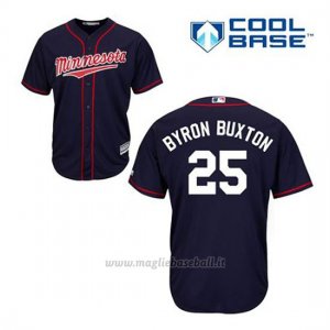 Maglia Baseball Uomo Minnesota Twins Byron Buxton 25 Blu Blu Alterner Cool Base