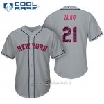 Maglia Baseball Uomo New York Mets 2017 Estrellas y Rayas Lucas Duda Grigio Cool Base
