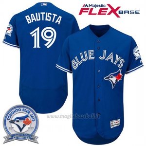 Maglia Baseball Uomo Toronto Blue Jays Jose Bautista 19 Flex Base 40 Anniversario