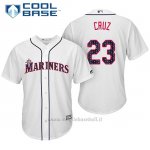 Maglia Baseball Uomo Seattle Mariners 2017 Estrellas y Rayas Nelson Cruz Bianco Cool Base