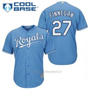 Maglia Baseball Uomo Kansas City Royals Brandon Finnegan 27 Powder Blu Alterner Cool Base