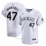 Maglia Baseball Uomo Colorado Rockies Cal Quantrill Home Limited Bianco