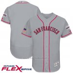 Maglia Baseball Uomo San Francisco Giants 2017 Estrellas y Rayas Grigio Flex Base