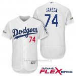 Maglia Baseball Uomo Los Angeles Dodgers 2017 Postseason Kenley Jansen Bianco Flex Base
