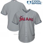 Maglia Baseball Uomo Miami Marlins 2017 Estrellas y Rayas Grigio Cool Base
