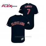 Maglia Baseball Uomo Cleveland Indians Ryan Flaherty 150th Aniversario Patch 2019 All Star Game Flex Base Blu